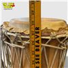 Image 4 : Vintage Handmade Ashiko Drum 28-inch Wood Body with Hide Head West African Origin