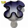 Image 2 : Vintage Purple Swung Vase 14 Inch Hand Made IN Poland Art Glass