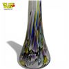 Image 3 : Lucyna Huta Szkla 13" Cobalt Blue Purple White Glass Flute Vase Poland