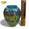 Image 4 : Robert Held Hand-blown California Poppy Glass Vase 5 Inch Iridescent Art