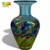 Image 1 : Robert Held California Poppy Hand-blown Art Glass Vase 6 Inch Iridescent