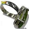 Image 5 : .925 Sterling Silver Peridot Earrings & Ring Set -  Gemstone in the size 9 ring is 23mm long - Total