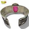 Image 3 : .925 Sterling Silver Pink Rhodochrosite Cuff Bracelet - 43mm wide - Weight including gemstone: 52.8