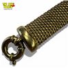 Image 2 : Gold Plated .925 Silver Italian Woven Mesh Bracelet - 7.2" long x 3/4" wide - Weight: 33 grams - Bel