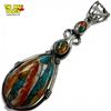 Image 4 : 3 Sterling Silver Multi-Gemstone Inlay Pendants - Longest is 2.75" - Total weight: 32 grams