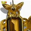 Image 3 : Joan Rivers Gold-Tone Topaz Crystal; and 4 Bees Brooch - Excellent condition - 2" x 2"