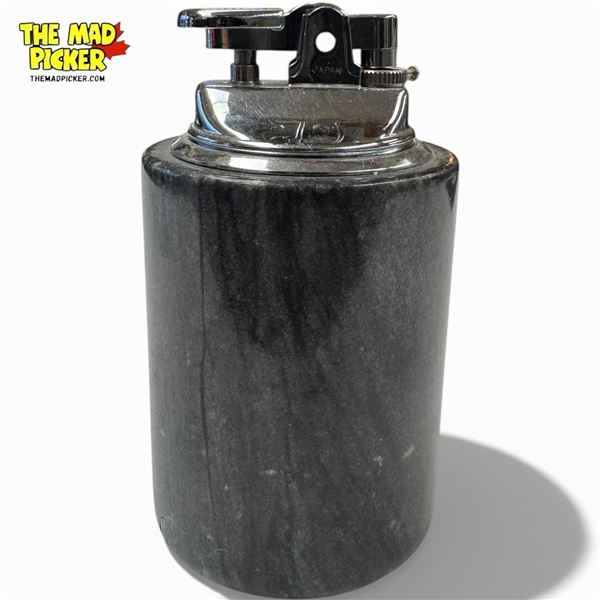 Vintage Grey Marble Table Lighter  - 2" diameter x 4" tall