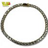 Image 2 : Gold Plated Sterling Silver CZ Tennis Bracelet by PAJ - 8" long - 3.5 mm gems - Weight: 14.9 grams