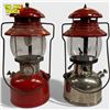 Image 9 : 2 Coleman Lanterns Model 200 Red Undated and Nickel 1957 Camping Gear