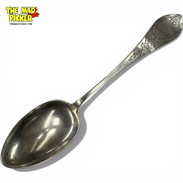 Antique .830 Silver F. Morken Norway 8" Spoon - Engraved Nikoline 14-6-27 - Weight: 37 Grams