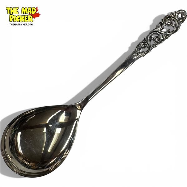 .830 Silver Mylius Norway 9" Serving Spoon - Weight: 76 grams