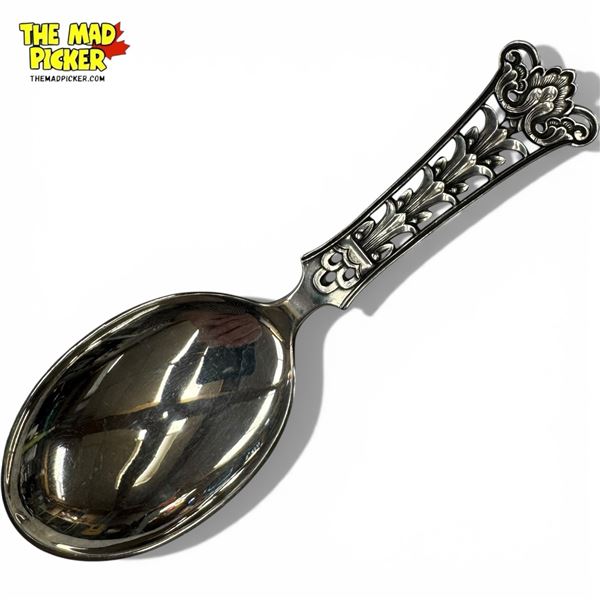 .830 Silver Magnus Aase Norway 7.5"  Serving Spoon - Weight 66 grams - Fully hallmarked
