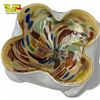 Image 2 : Multi-Colour & Metal Fleck Murano Glass Bowl - 4" tall x 9 " diameter