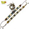 Image 1 : 2 Beaded Leather Choker Necklaces and 1 Bracelet