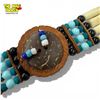 Image 4 : 2 Beaded Leather Choker Necklaces and 1 Bracelet