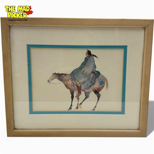 Carol Grigg "Horse & Rider" Framed Print -  Double matted - 9" x 11" framed