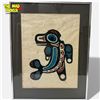 Image 1 : First Nations "Killer Whale" Print - Some spotting - 15" x 19" framed