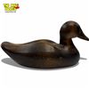 Image 1 : Carved Wood Duck Statue - 9" long x 5" tall