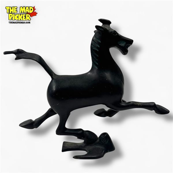 Vintage Bronze Replica of the Han Dynasty "Flying Horse" - 2" x 7" x 5"tall