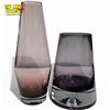 Image 1 : 2 Danish Style Purple Glass Vases - Tallest is 10"