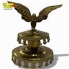 Image 1 : Vintage Brass  Eagle Carriage Lantern Top - 9" tall x 7" diameter