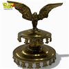 Image 1 : Vintage Brass  Eagle Carriage Lantern Top - 9" tall x 7" diameter