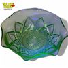 Image 3 : 1930s Hazel Atlas Green Uranium Glass Bowl - 9" diameter x 3" deep