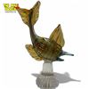 Image 1 : Murano Glass Gold & Blue 10" Fish Statue