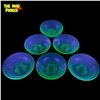 Image 1 : 6 Vintage Uranium Glass Fruit Nappy Bowls