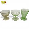 Image 1 : 3 Vintage Dessert Glasses - 2 are Uranium Glass