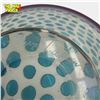 Image 3 : Signed Polka Dot Art Glass Bowl - Signed Cheryl Takacs - 4" tall x 9.5" diameter