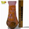 Image 3 : Art Nouveau Cameo Glass Vase in the Style of Galle - 7" tall