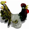 Image 3 : Lovely Art Glass Rooster - 4" x 7" x 8" tall - One tail feather is damaged