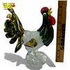 Image 5 : Lovely Art Glass Rooster - 4" x 7" x 8" tall - One tail feather is damaged