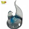 Image 2 : Controlled Bubble Art Glass Bird Paperweight Attributed to Lefton - 5" tall