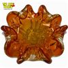 Image 2 : Mid-Century Canadian Orange to Yellow Art Glass Centerpiece - Attributed to Chalet - 4" tall