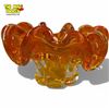 Image 3 : Mid-Century Canadian Orange to Yellow Art Glass Centerpiece - Attributed to Chalet - 4" tall