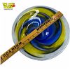 Image 6 : Art Vargas Canadian Hand Blown Art Glass Pedestal Bowl - 3" tall x 10" diameter