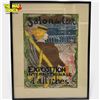 Image 1 : Toulouse-Lautrec Framed Scarf with "Salon des Cent" Print -  14" x 17" framed