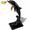Image 2 : Vintage SPI Verdigris Brass Dolphin Statue - Verdigris Patina - San Pacific International - 11" tall