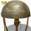 Image 3 : Art Deco Style Vintage Brass Lamp with Helmet Shaped Shade - 12" tall