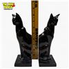 Image 6 : Pair of Cast Bronze Cat Bookends - 8" tall - One ear has a little chip