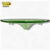 Image 3 : Vintage "Jeannette" Green Uranium Glass Footed Cake Stand - Sunflower Floral Pattern