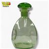 Image 4 : Vintage Green Uranium Glass "Pinched" Decanter - 8" tall