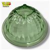 Image 4 : 1930s Pillared Uranium Glass 9"  Mixing Bowl Attributed to Hazel Atlas