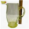 Image 2 : Vintage Green Uranium Glass 8" Cocktail Pitcher