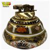 Image 2 : 1950s  Royal Crown Derby Imari China for Ronsons Table Lighter - 24KT Gold Painted Imari China - 3"