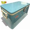 Image 2 : Vintage Coleman Snow-Lite Metal Cooler Baby Blue Canada 1960s-1970s 22x13x13"