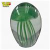 Image 1 : Iridescent Art Glass "Jelly Fish" Paperweight - Glows in the Dark