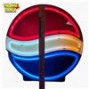 Image 3 : Pepsi-Cola Neon Sign Glass Tube Red White Blue Logo Hanging Wall or Window 14.5" Diameter